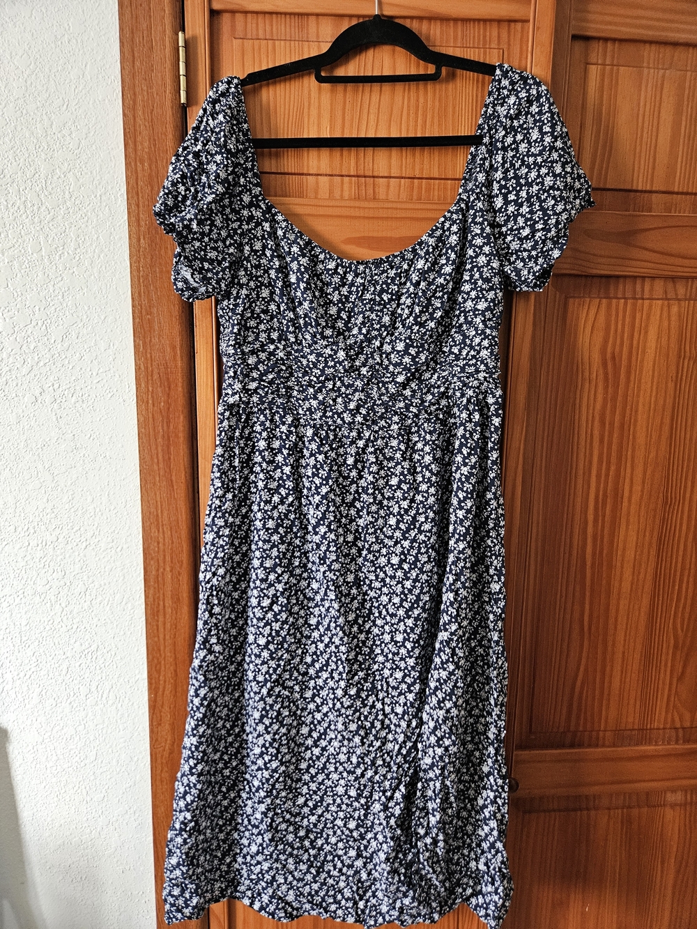 Hollister Navy Blue Floral Midi Dress